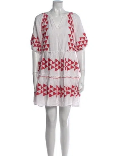 Pre-owned Greek Archaic Kori Linen Mini Dress In Multi