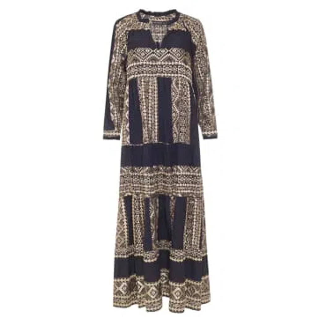 Greek Archaic Kori Long Sleeve Maxi Dress In Black | ModeSens
