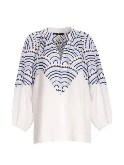 Greek Archaic Kori トライアングル ブラウス In White