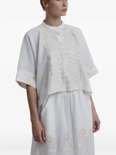 Greek Archaic Kori Short-sleeve Shirt In White