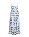 Greek Archaic Kori Woman Maxi Dress Blue Size L Cotton