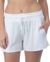 Green Dragon Drawstring Beach Short In White In White