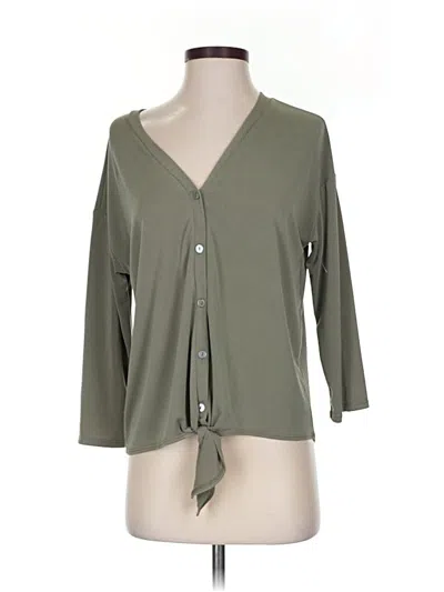 Pre-owned Green Envelope 3/4 Sleeve Blouse In Green