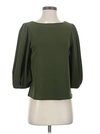 Pre-owned Green Envelope 3/4 Sleeve Blouse In Green