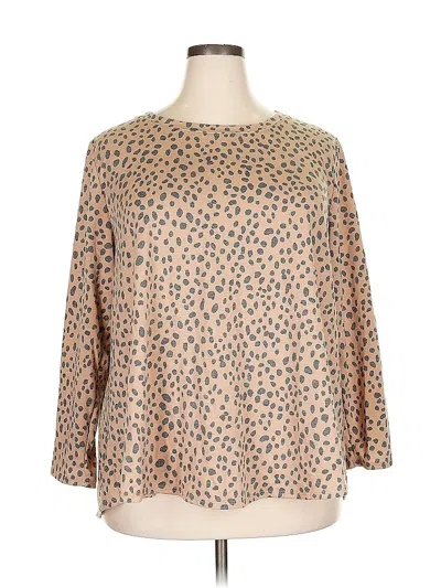 Pre-owned Green Envelope 3/4 Sleeve T-shirt In Brown