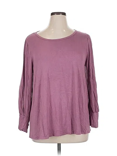 Pre-owned Green Envelope 3/4 Sleeve T-shirt In Purple