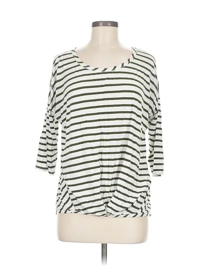 Pre-owned Green Envelope 3/4 Sleeve T-shirt In White