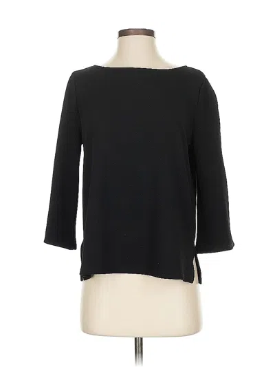 Pre-owned Green Envelope 3/4 Sleeve Top Black Boatneck Tops