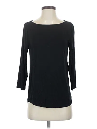 Pre-owned Green Envelope 3/4 Sleeve Top Black Boatneck Tops