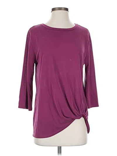 Pre-owned Green Envelope 3/4 Sleeve Top Burgundy Boatneck Tops
