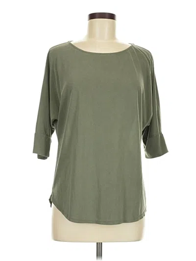 Pre-owned Green Envelope 3/4 Sleeve Top Green Boatneck Tops