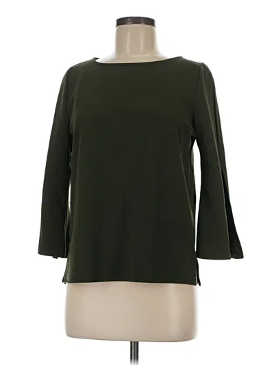 Pre-owned Green Envelope 3/4 Sleeve Top Green Boatneck Tops