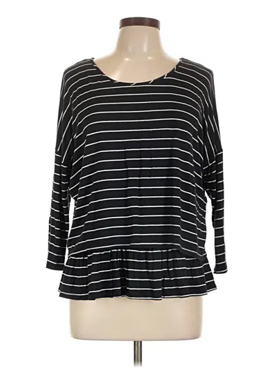 Pre-owned Green Envelope 3/4 Sleeve T-shirt In Black