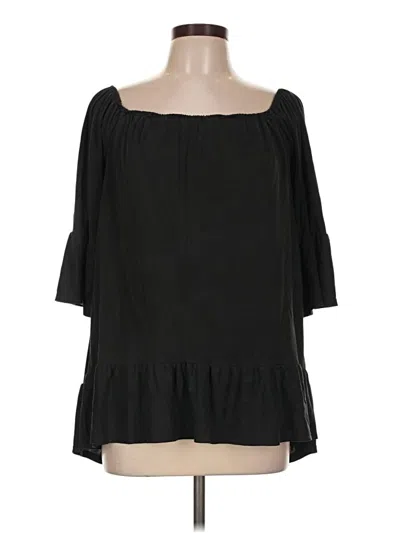 Pre-owned Green Envelope 3/4 Sleeve T-shirt In Black