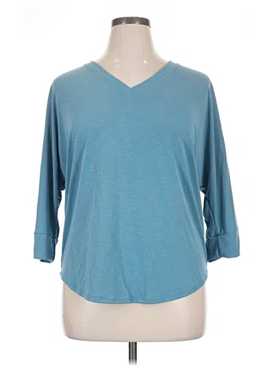 Pre-owned Green Envelope 3/4 Sleeve T-shirt In Blue