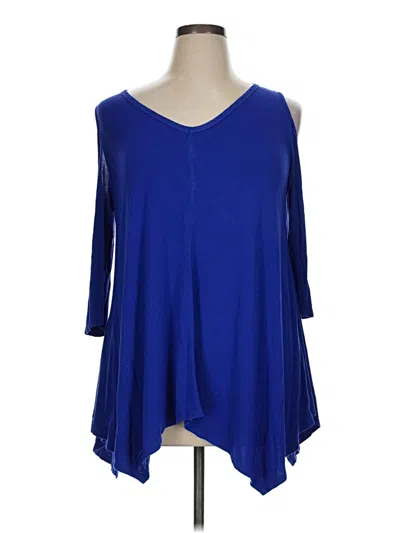 Pre-owned Green Envelope 3/4 Sleeve T-shirt In Blue
