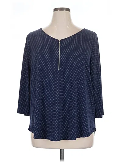 Pre-owned Green Envelope 3/4 Sleeve T-shirt In Blue
