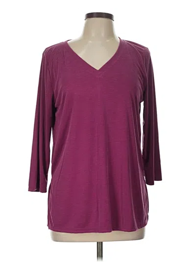 Pre-owned Green Envelope 3/4 Sleeve T-shirt In Burgundy