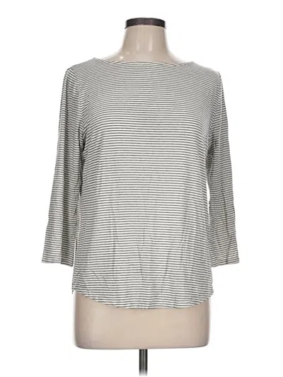 Pre-owned Green Envelope 3/4 Sleeve T-shirt In Gray