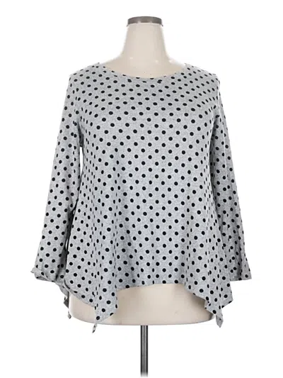 Pre-owned Green Envelope 3/4 Sleeve T-shirt In Gray