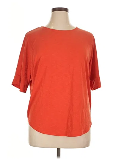 Pre-owned Green Envelope 3/4 Sleeve T-shirt In Orange