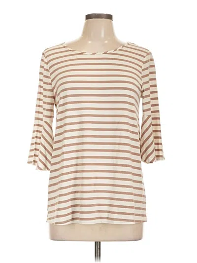 Pre-owned Green Envelope 3/4 Sleeve T-shirt In Tan