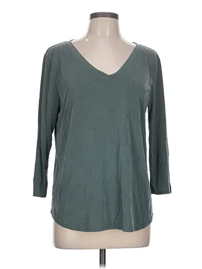 Pre-owned Green Envelope 3/4 Sleeve T-shirt In Teal