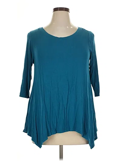 Pre-owned Green Envelope 3/4 Sleeve T-shirt In Teal