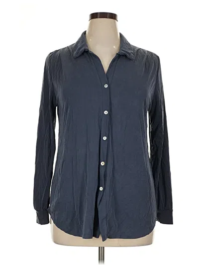 Pre-owned Green Envelope Long Sleeve Button Down Shirt In Blue