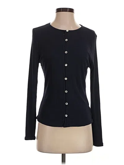 Pre-owned Green Envelope Long Sleeve Henley Shirt In Black