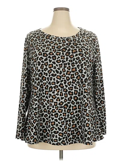 Pre-owned Green Envelope Long Sleeve T-shirt In Brown