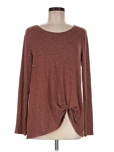 Pre-owned Green Envelope Long Sleeve T-shirt In Brown