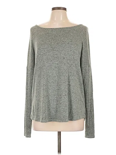 Pre-owned Green Envelope Long Sleeve T-shirt In Gray