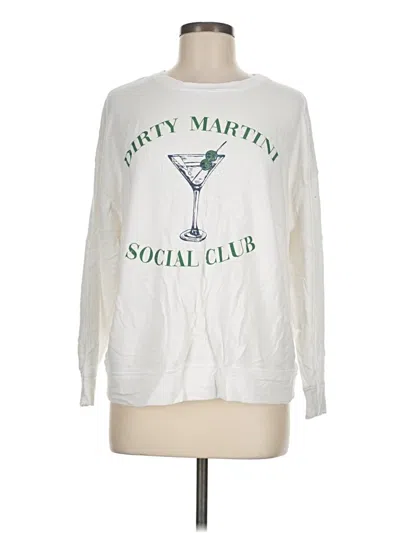 Pre-owned Green Envelope Long Sleeve T-shirt In White