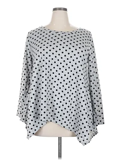 Pre-owned Green Envelope Poncho In Gray