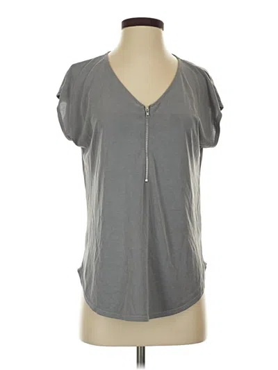Pre-owned Green Envelope Short Sleeve Henley Shirt In Gray