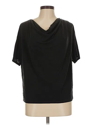 Pre-owned Green Envelope Short Sleeve Top Black Cowl Neck Tops