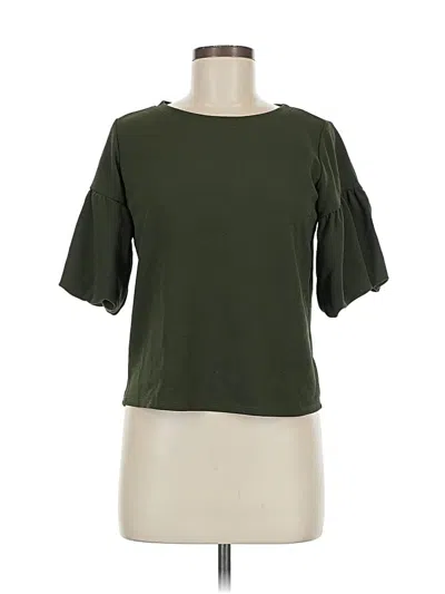 Pre-owned Green Envelope Short Sleeve Top Green Boatneck Tops