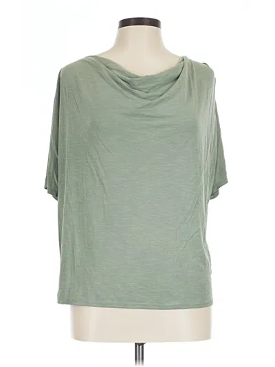 Pre-owned Green Envelope Short Sleeve Top Green Cowl Neck Tops