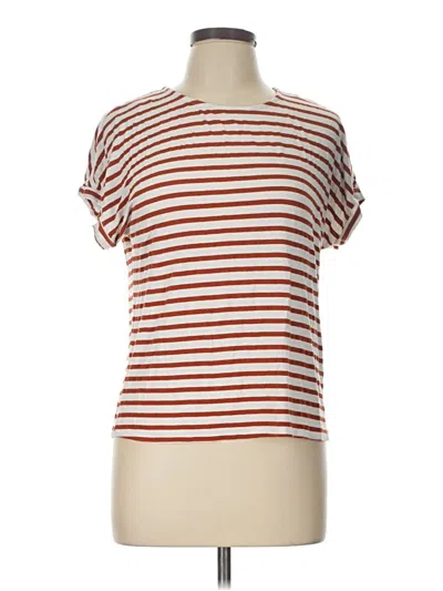 Pre-owned Green Envelope Short Sleeve Top Red Boatneck Tops