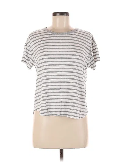 Pre-owned Green Envelope Short Sleeve Top Silver Crew Neck Tops