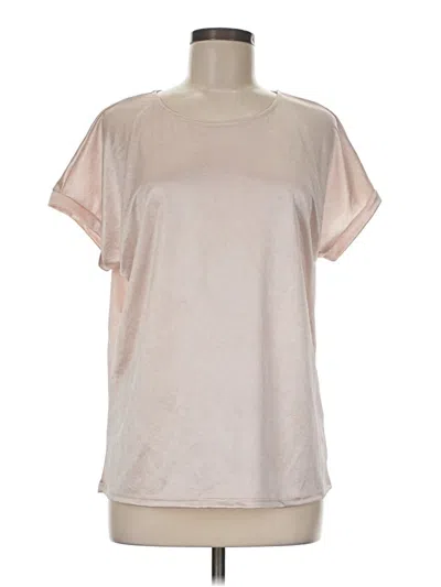Pre-owned Green Envelope Short Sleeve Top Tan Boatneck Tops