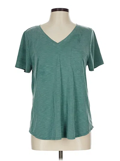 Pre-owned Green Envelope Short Sleeve T-shirt In Blue