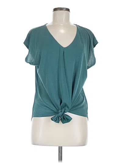 Pre-owned Green Envelope Short Sleeve T-shirt In Blue