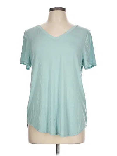 Pre-owned Green Envelope Short Sleeve T-shirt In Blue