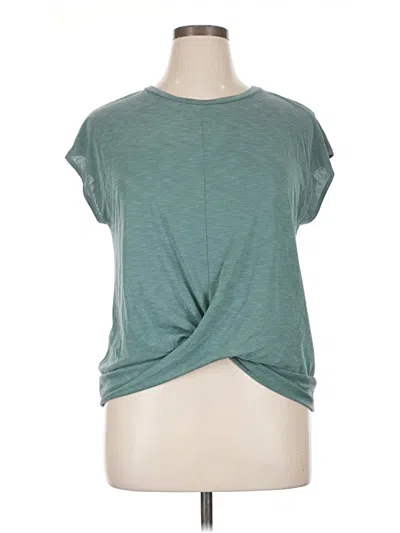 Pre-owned Green Envelope Short Sleeve T-shirt In Blue