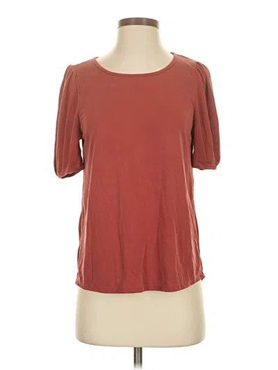 Pre-owned Green Envelope Short Sleeve T-shirt In Brown