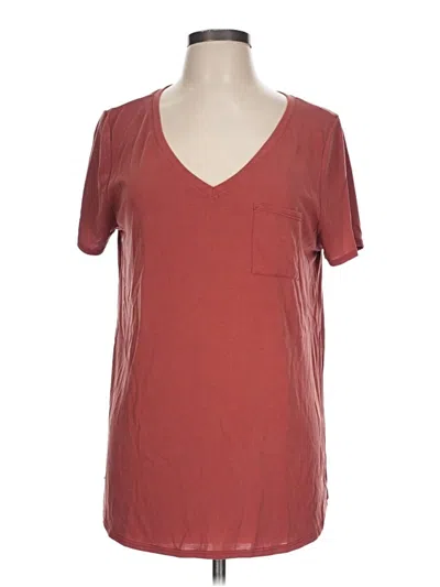 Pre-owned Green Envelope Short Sleeve T-shirt In Burgundy