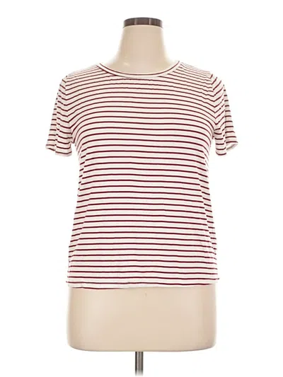 Pre-owned Green Envelope Short Sleeve T-shirt In Burgundy