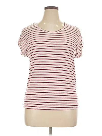 Pre-owned Green Envelope Short Sleeve T-shirt In Burgundy